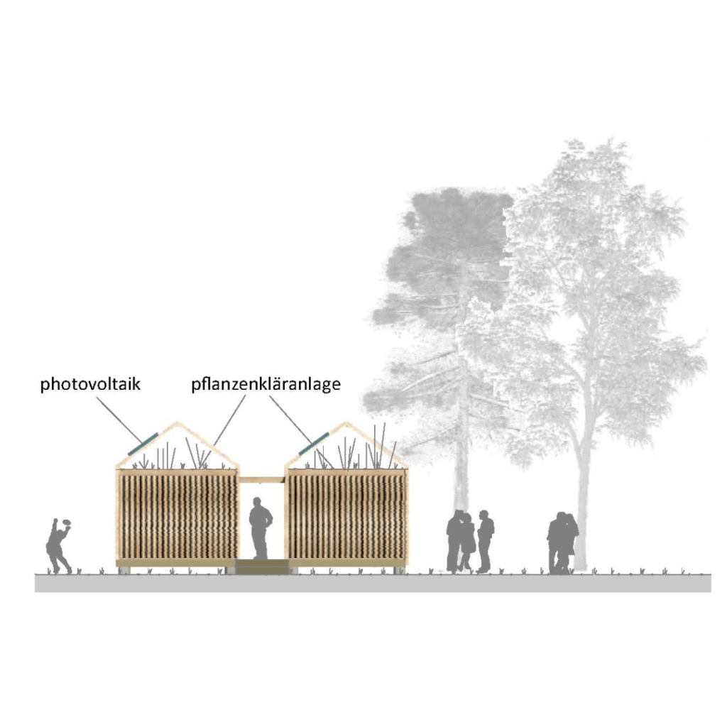 Greenbuilding Beispiel: Autark geplantes Sanitärgebäude für eine Ferienhausanlage